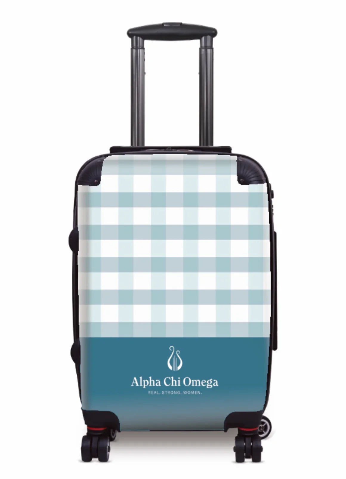 Alpha Chi Omega Carry-on Luggage - Gingham Vega Suitcases