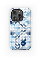 Alpha Delta Pi iPhone 16, 15, 14 Mobile Phone Case - Geo Petals Gloss Mobile Phone Cases