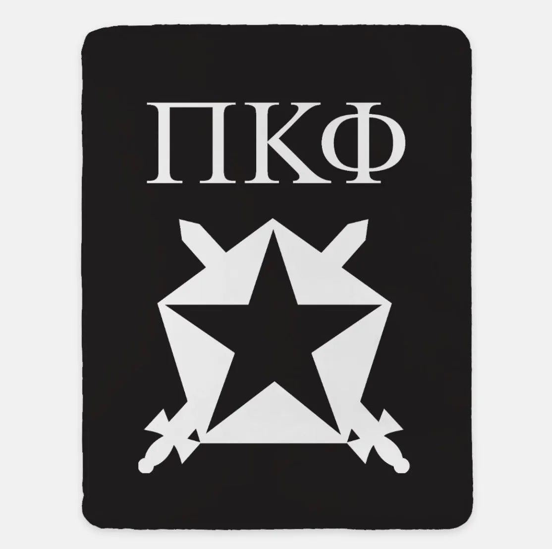Pi Kappa Phi XL 60x80 Blanket - Shield Black Throw Blankets