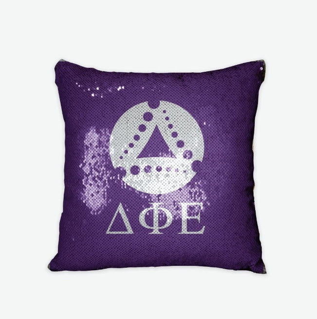 Delta Phi Epsilon Sequin Pillow Cover | DPHIE Gifts & Decor