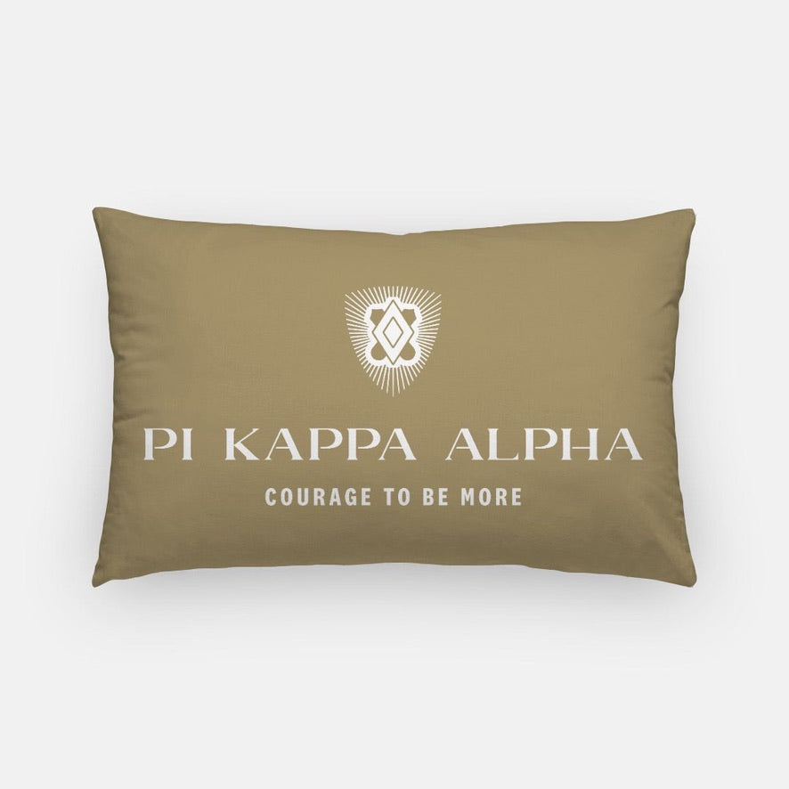 Pi Kappa Alpha Traditional Lumbar Pillow Cover Gold Pillow Covers