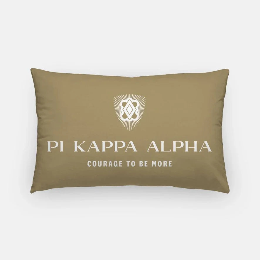 Pi Kappa Alpha Traditional Lumbar Pillow Cover Gold Pillow Covers