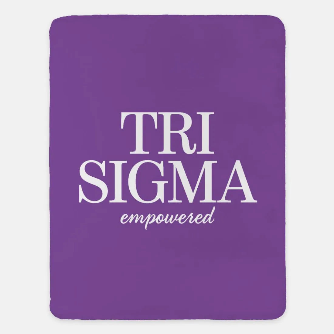 Tri Sigma XL 60x80 Traditional Sherpa Throw Blanket Violet Throw Blankets