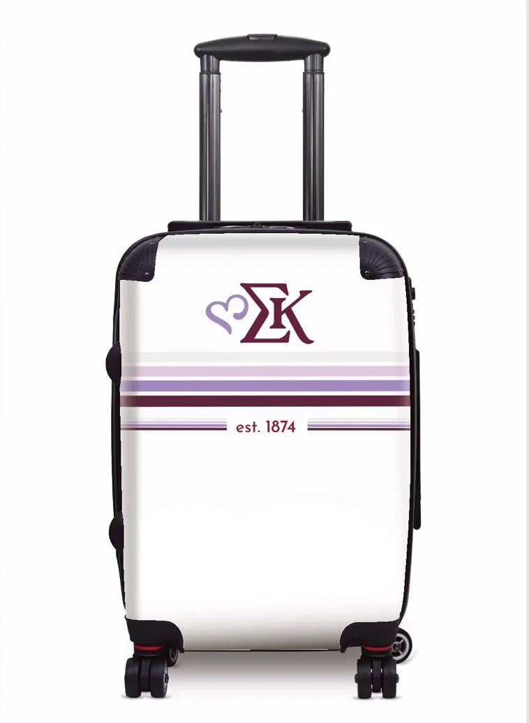 Sigma Kappa Carry-on Luggage - Preppy Stripes | Sig Kap Gifts