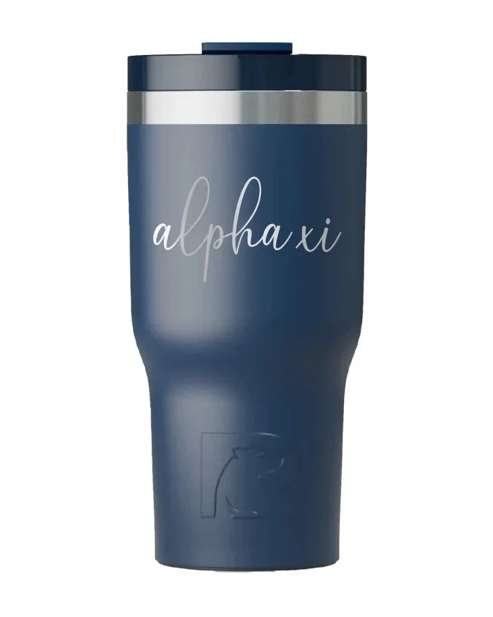Alpha Xi RTIC 20 oz Essential Ceramic Lined Tumbler - Script