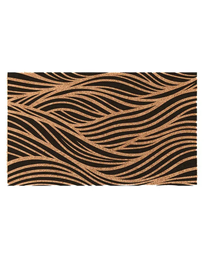 Abstract Wave Coir Doormat Door Mats