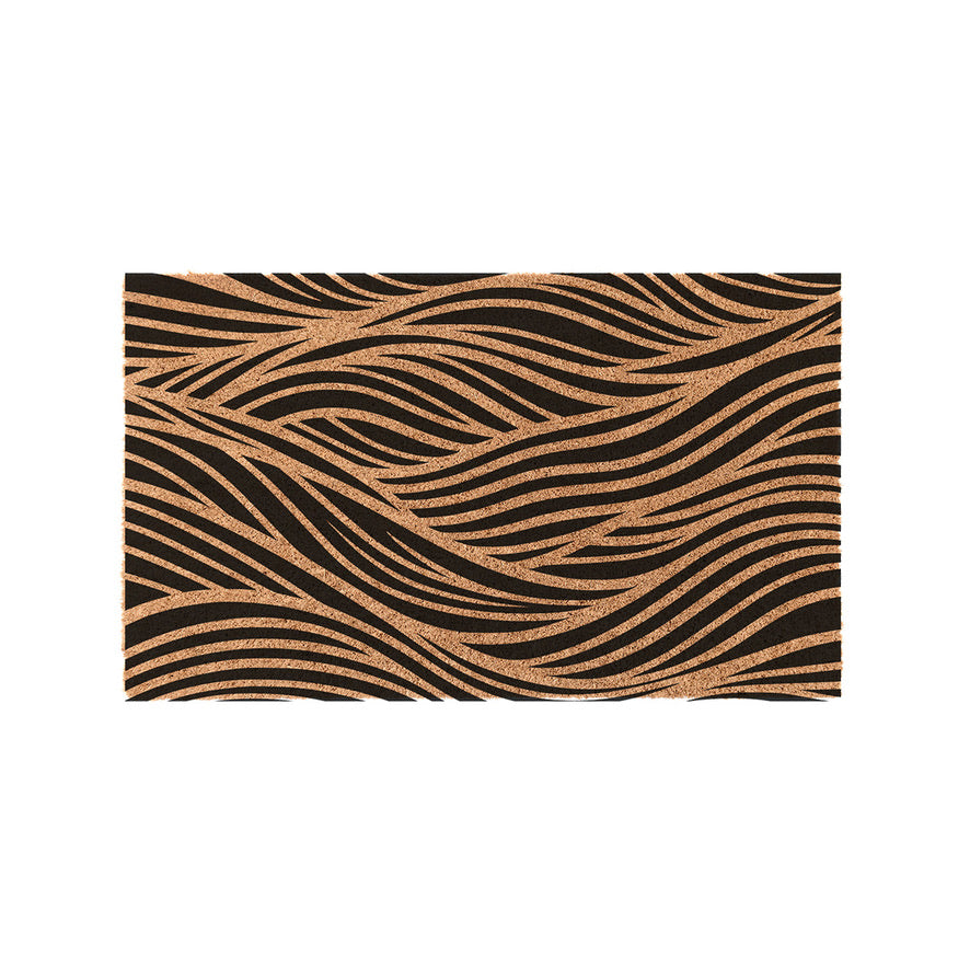 Abstract Wave Coir Doormat Door Mats