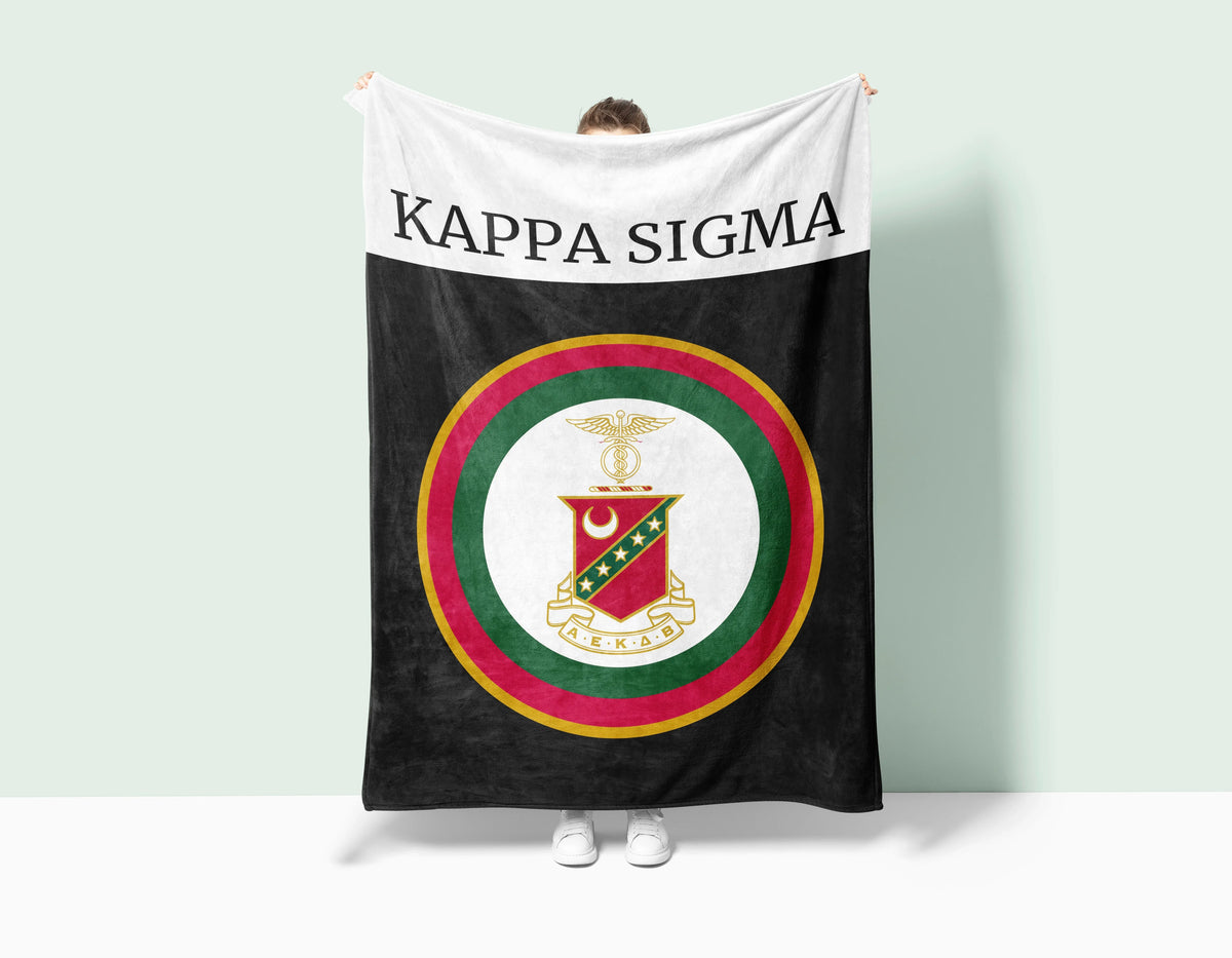 Kappa Sigma XL 60x80 Sherpa Blanket - Bullseye | Custom K-Sig Gifts