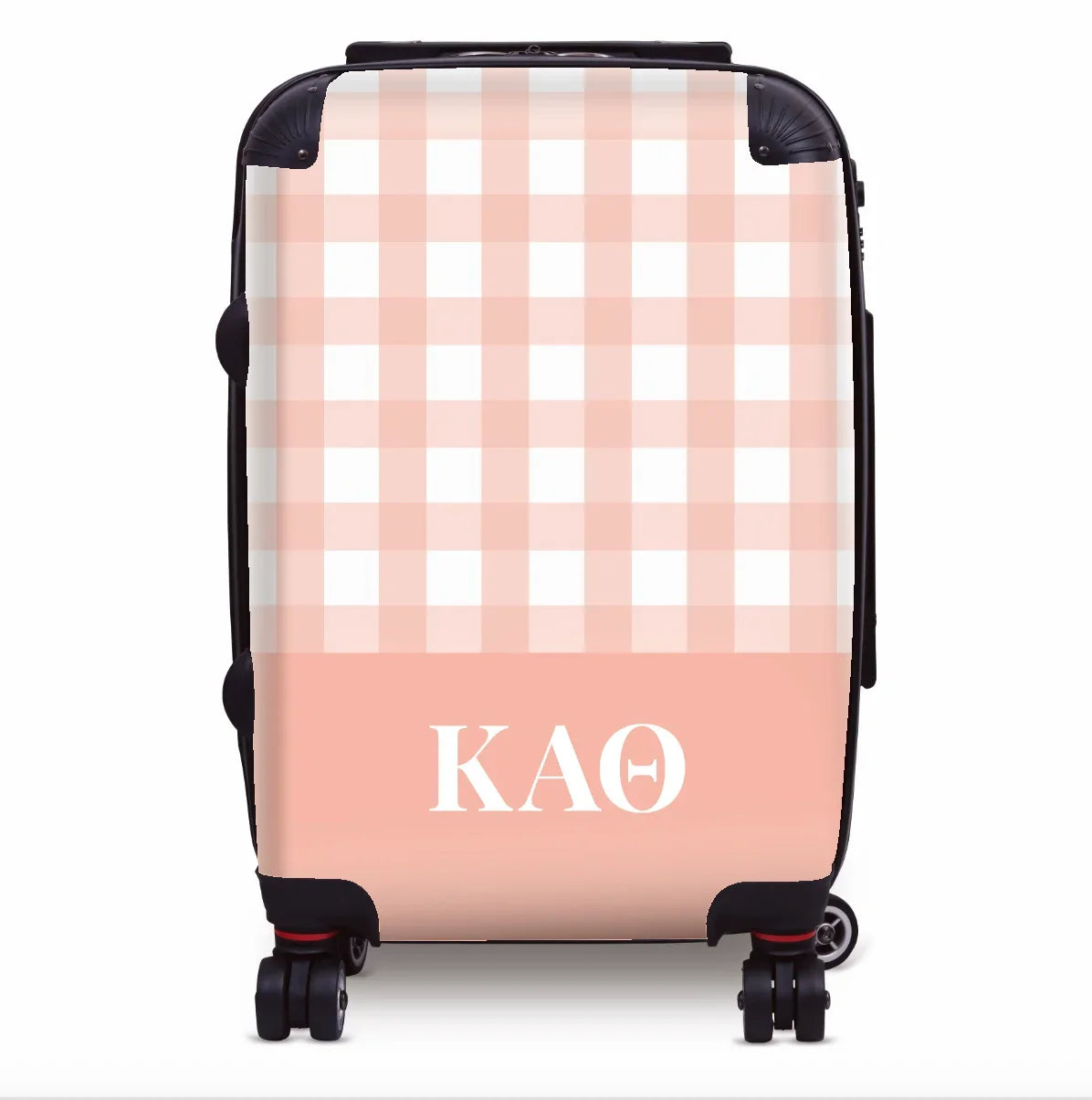 Kappa Alpha Theta Carry-on Suitcase - Gingham Suitcases
