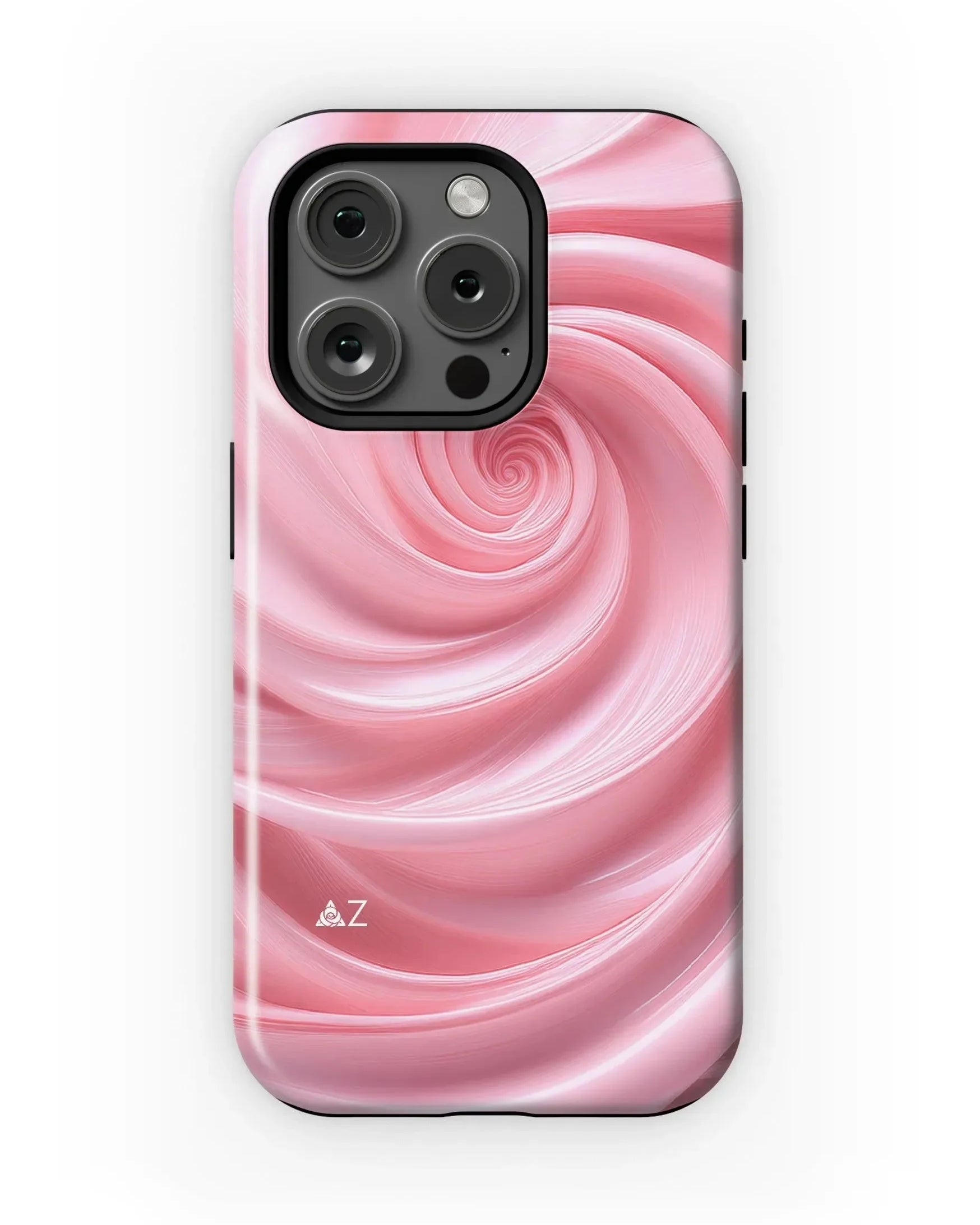 Delta Zeta iPhone 16, 15, 14 Mobile Phone Case - Pink Swirl Matte Mobile Phone Cases
