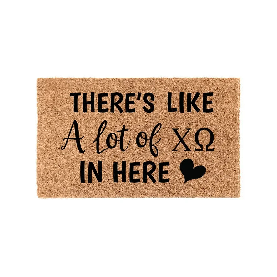 Chi Omega Coir Doormat - A Lot of Door Mats
