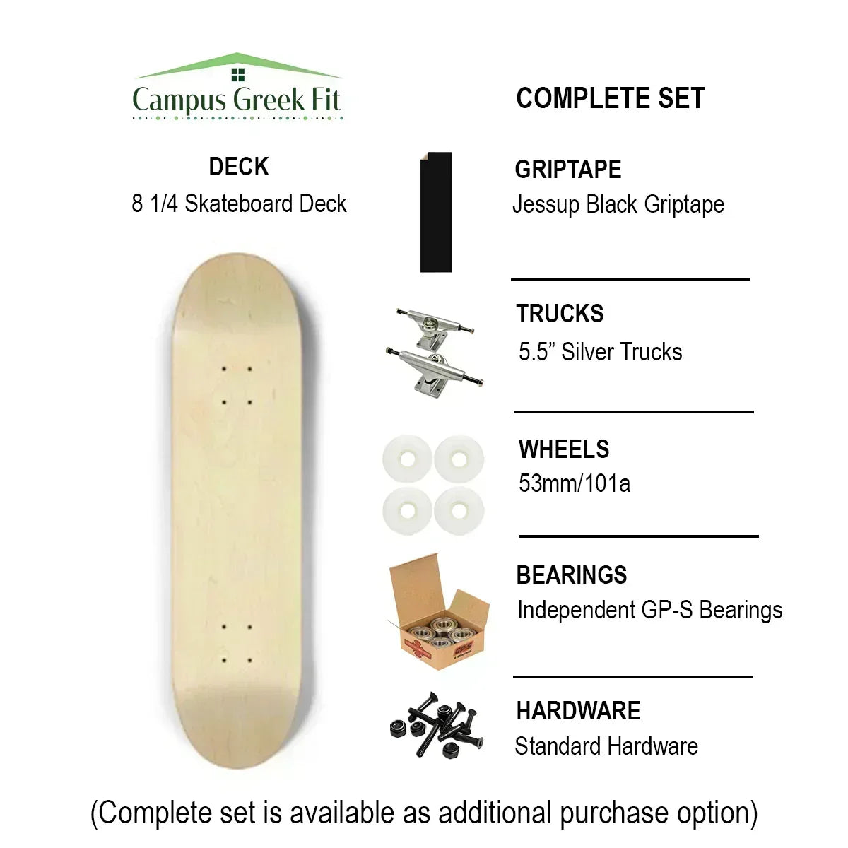 University of Tampa Skateboard Deck - Rings Skateboard