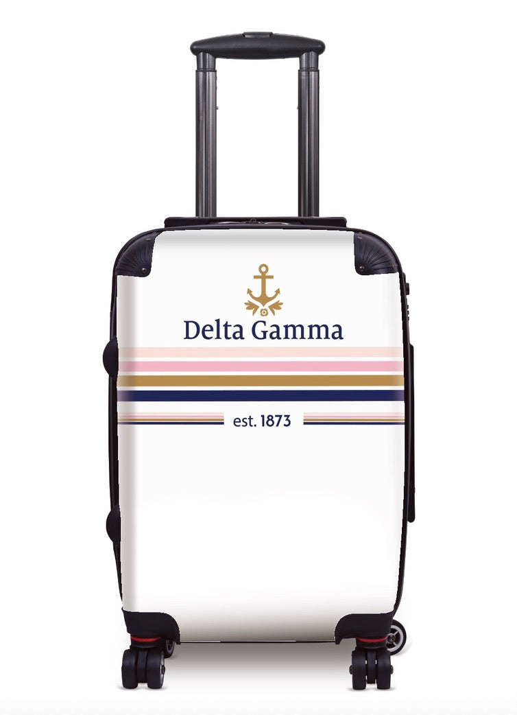 Delta Gamma Carry-on Suitcase - Preppy Stripes Suitcases