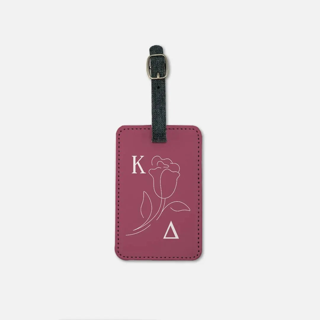 Kappa Delta Luggage Tag (Set of 2) Rose Greek Letters Luggage Tags