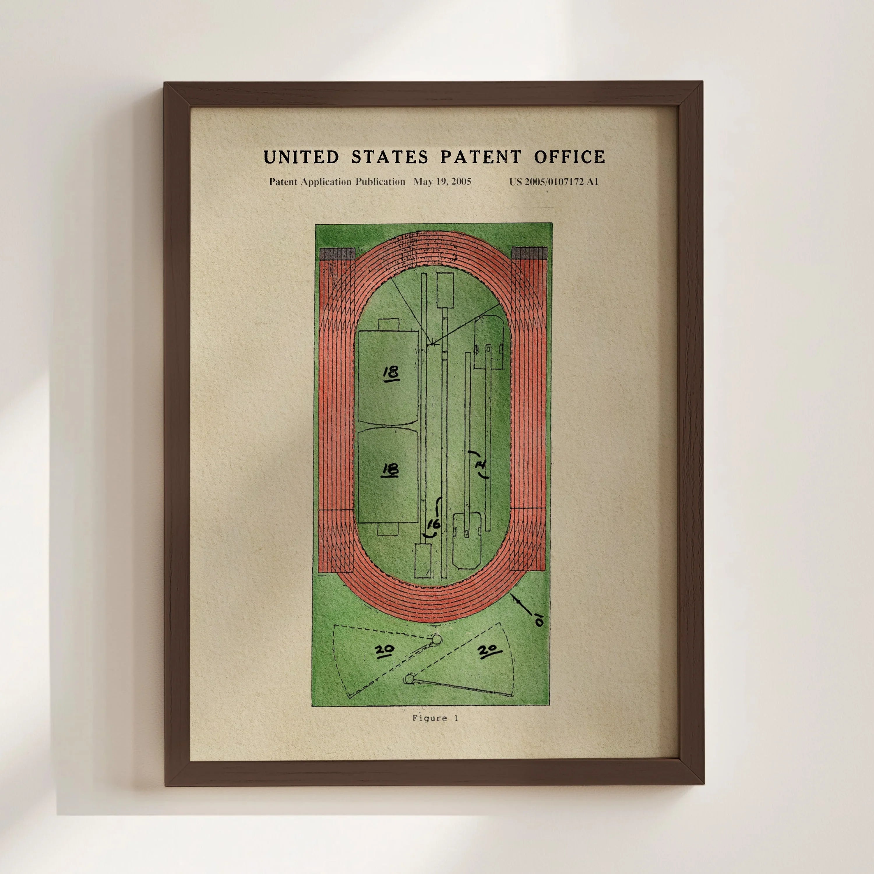 Running Track US Art Print | Sports-Themed Dorm Decor | Wall Art | Campus Greek Fit
