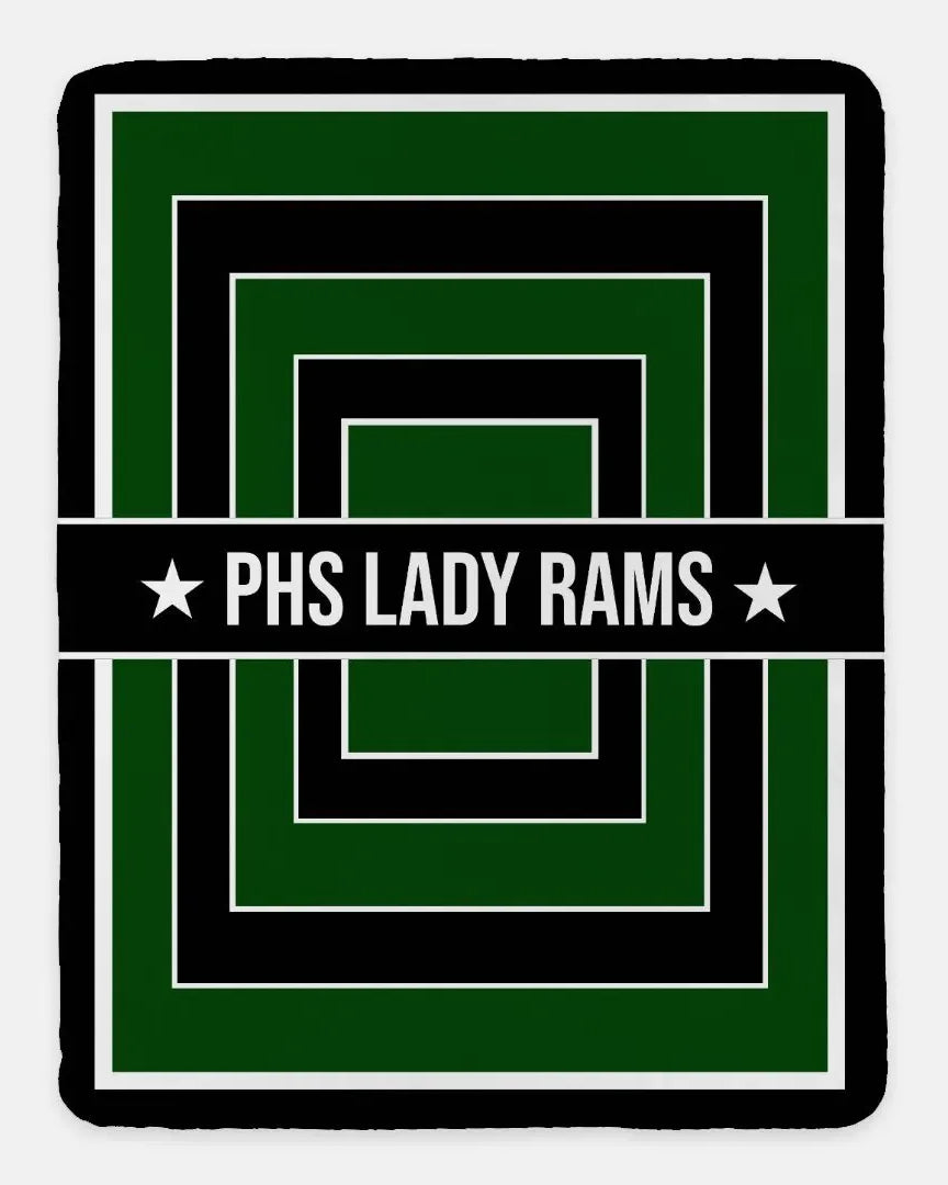PHS Lady Rams XL 60x80 Sherpa Blanket - Geo Throw Blankets
