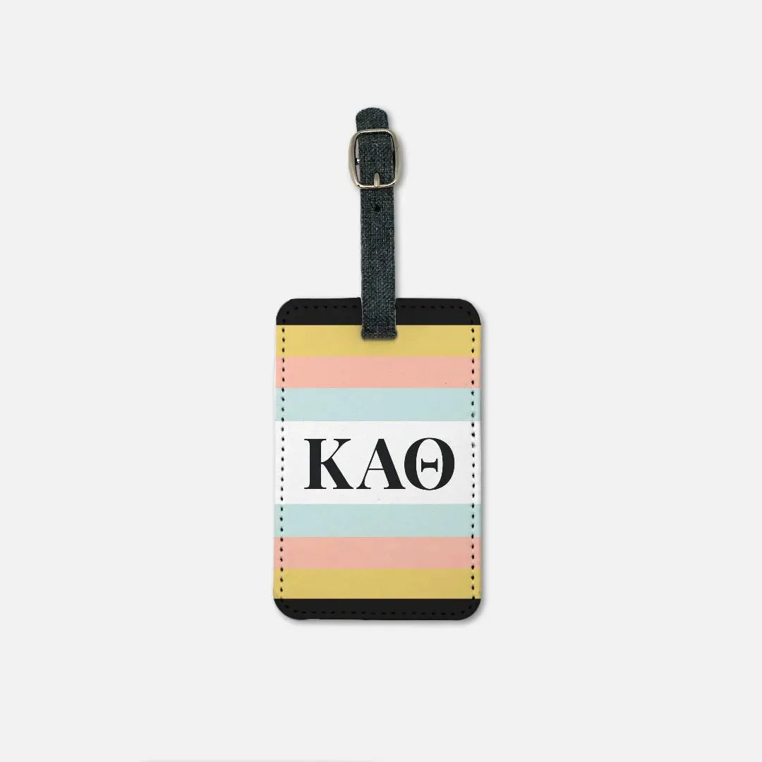 Kappa Alpha Theta (Set of 2) Striped Luggage Tag Luggage Tags
