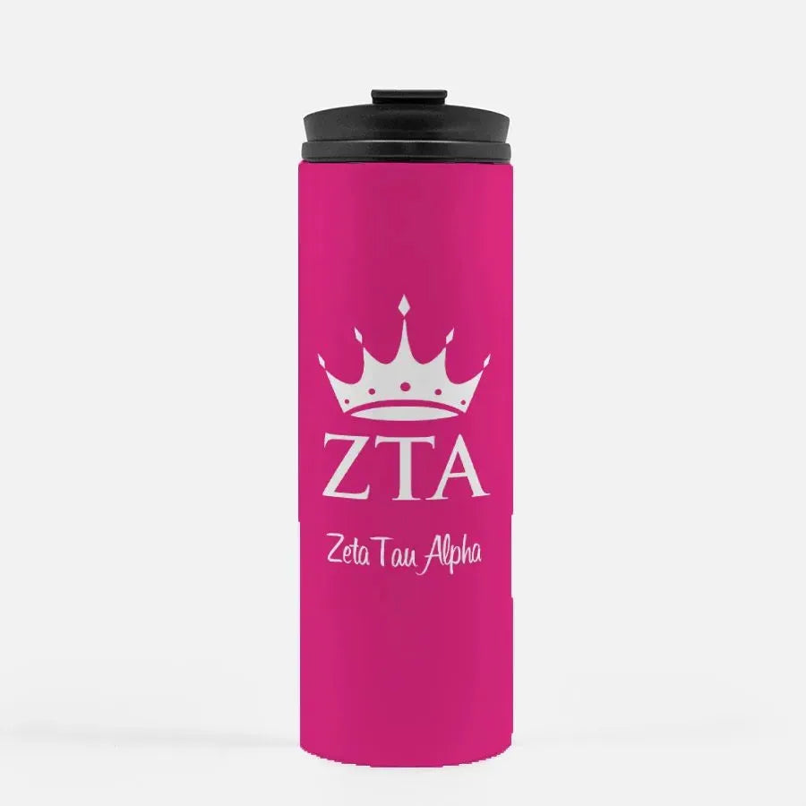 Zeta Tau Alpha Pink Thermal Tumbler 16 oz. Drinkware