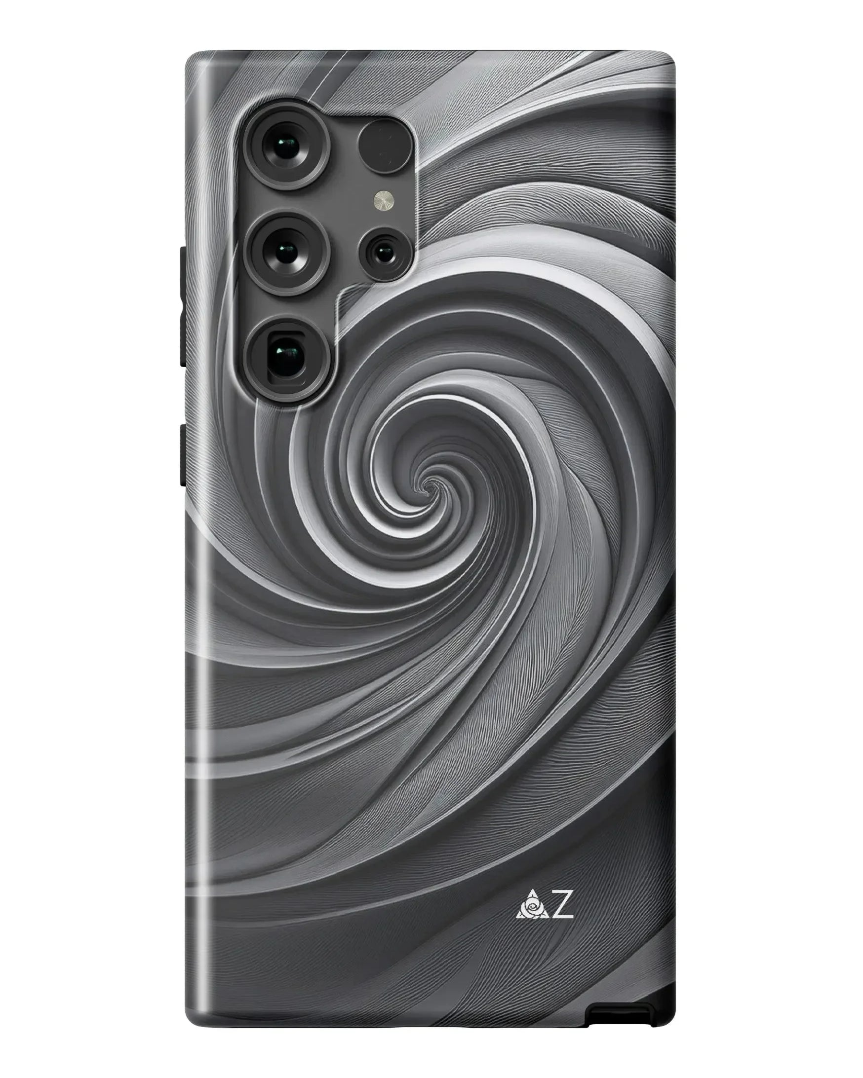 Delta Zeta Samsung Galaxy 24, 23 Mobile Phone Case - Gray Swirl Matte Mobile Phone Cases