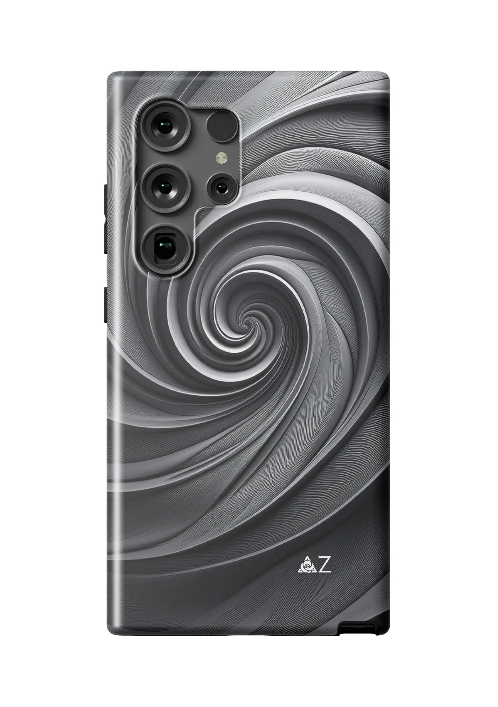 Delta Zeta Samsung Galaxy 24, 23 Mobile Phone Case - Gray Swirl Matte Mobile Phone Cases