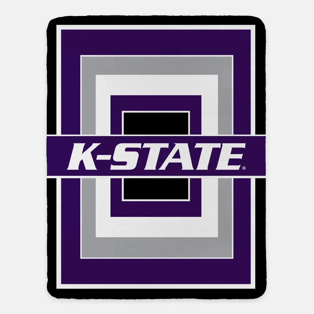 Kansas State University XL 60x80 Sherpa Blanket - Geo Throw Blankets