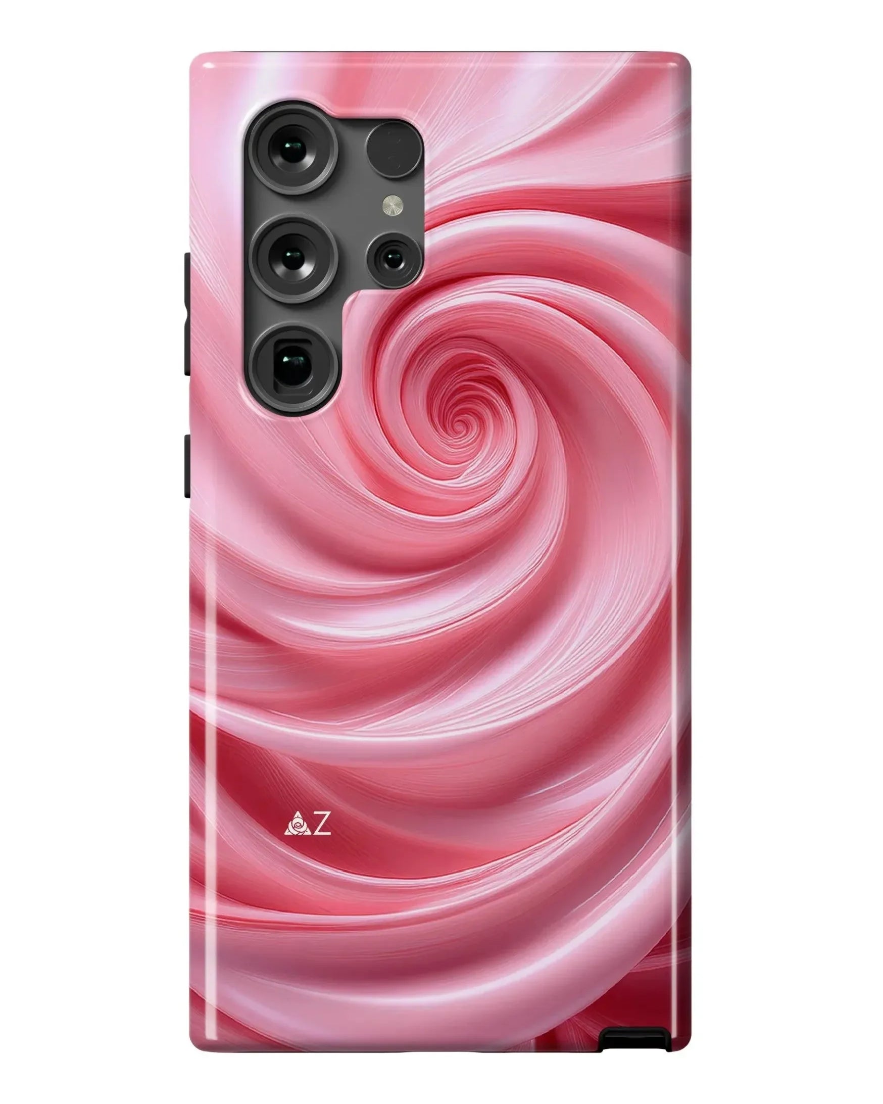 Delta Zeta Samsung Galaxy 24, 23 Mobile Phone Case - Pink Swirl Gloss Mobile Phone Cases