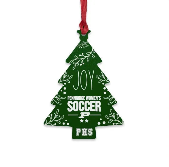 Pennridge Women's Soccer Magnetic Wood Christmas Tree Ornament Holiday Ornaments