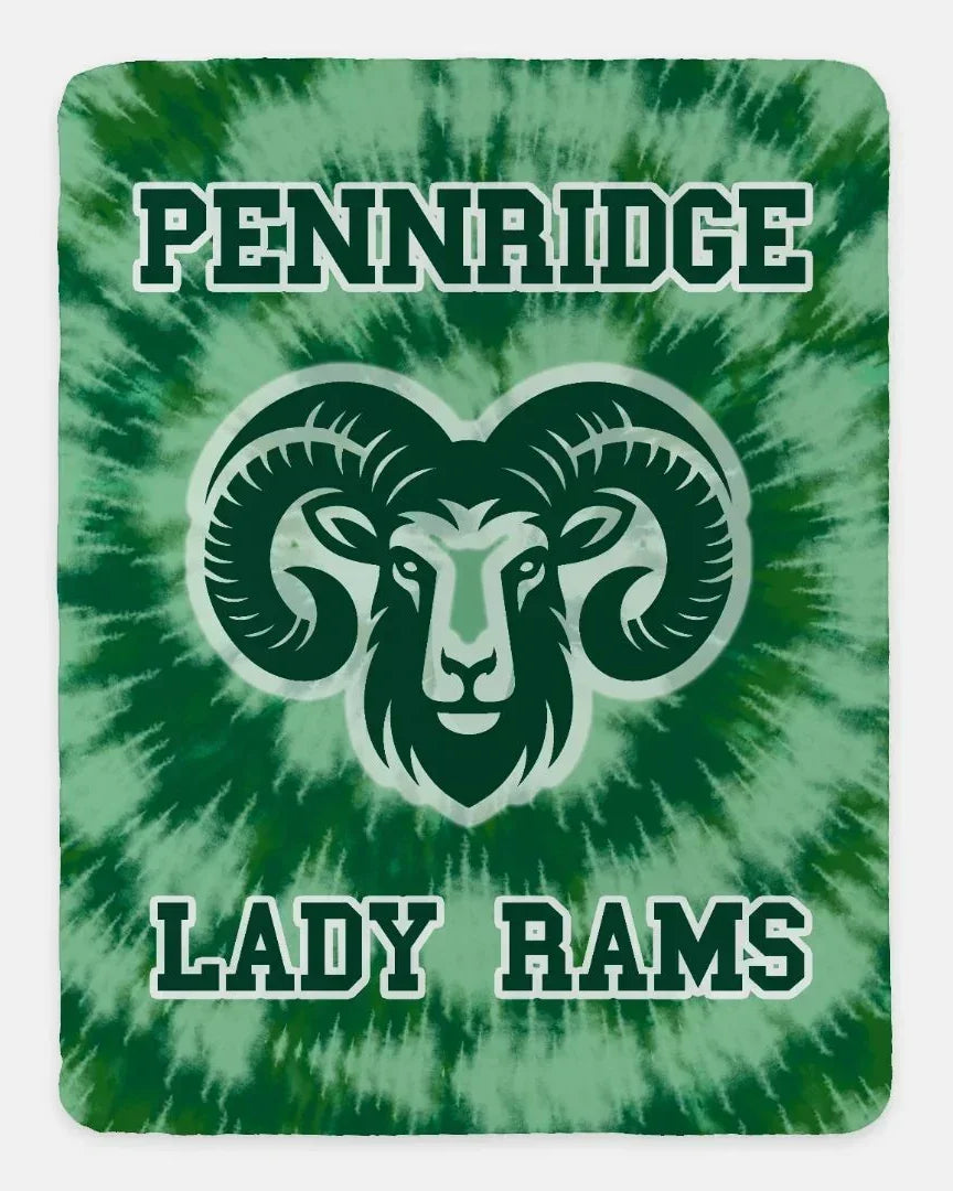 Pennridge Lady Rams Tie Dye XL 60x80 Default Title Blankets