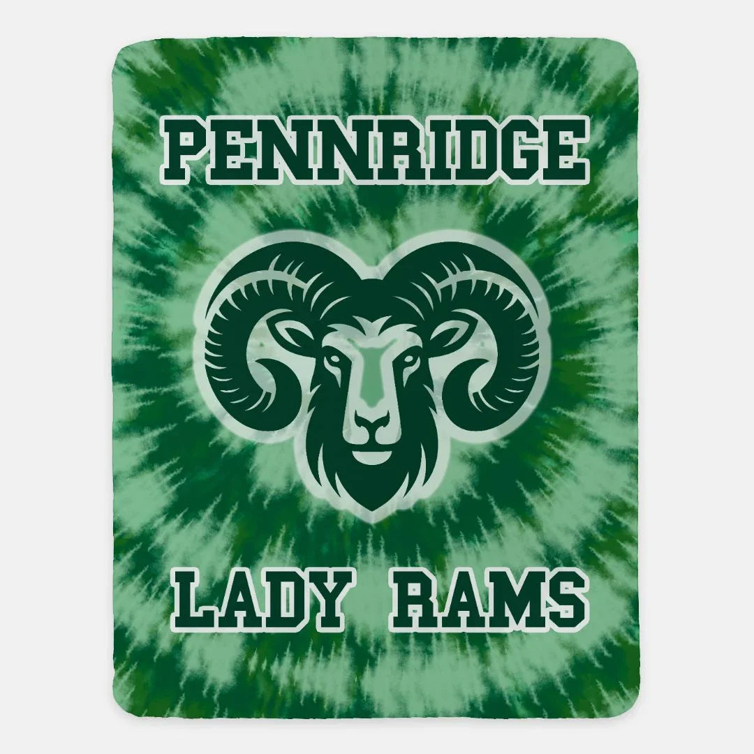 Pennridge Lady Rams Tie Dye XL 60x80 Default Title Blankets