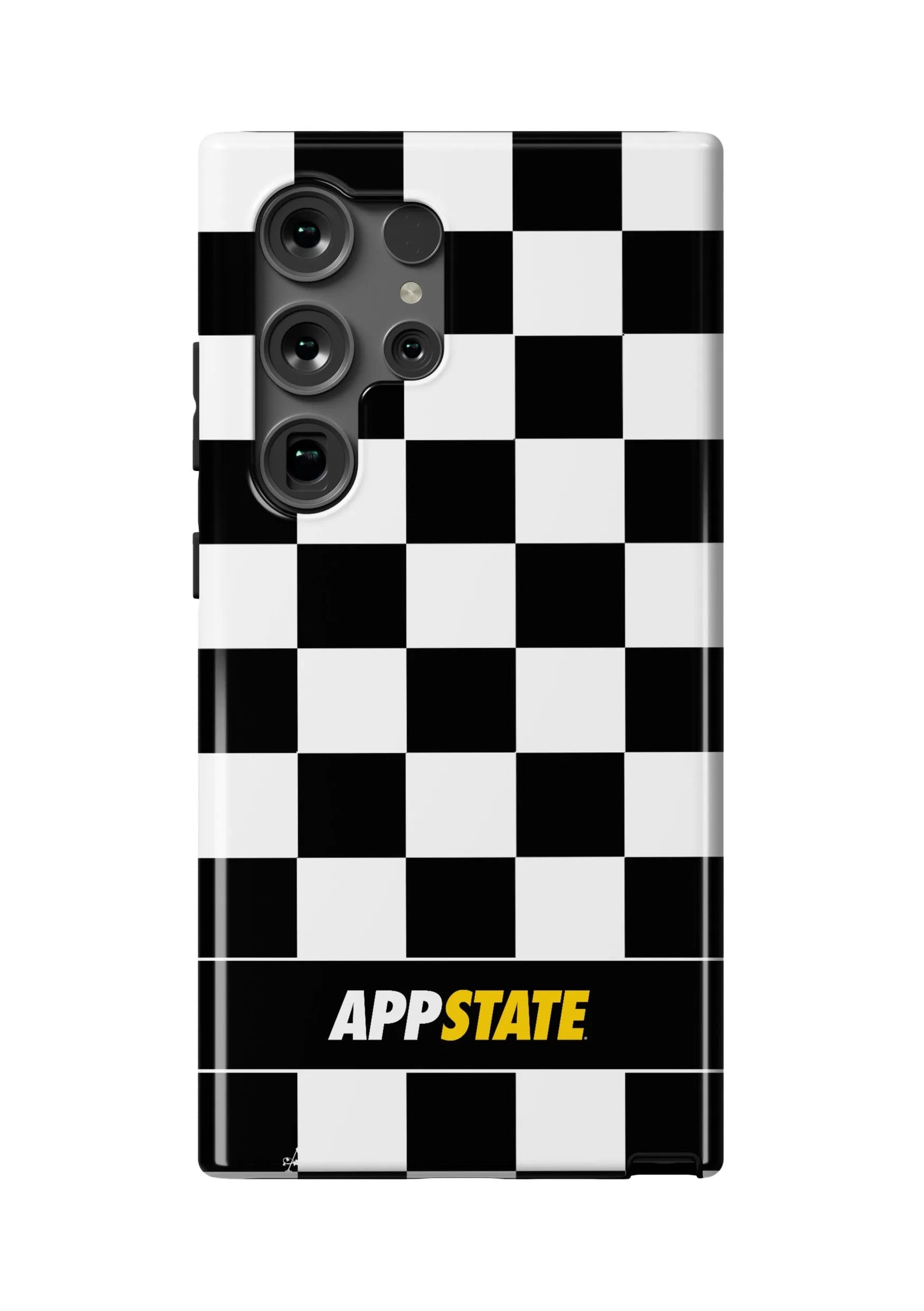 APP STATE Samsung Galaxy 25, 24, 23 Mobile Phone Case - Black Check Gloss Mobile Phone Cases