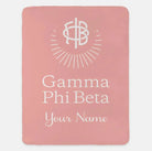 Personalized Gamma Phi Beta XL 60x80 Sherpa Throw Blanket Blush Throw Blankets
