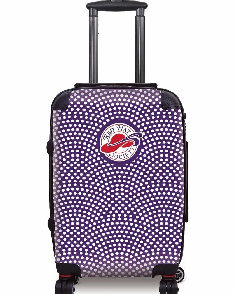 Red Hat Society Carry-on Luggage - Dots Purple Suitcases