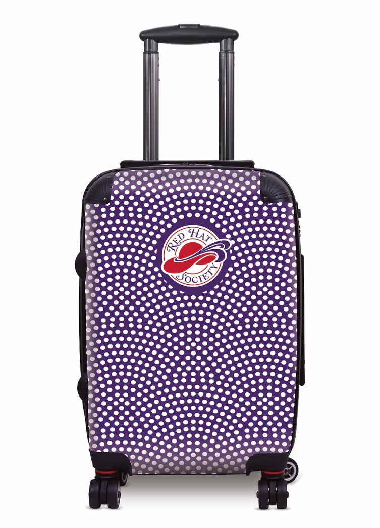 Red Hat Society Carry-on Luggage - Dots Purple Suitcases