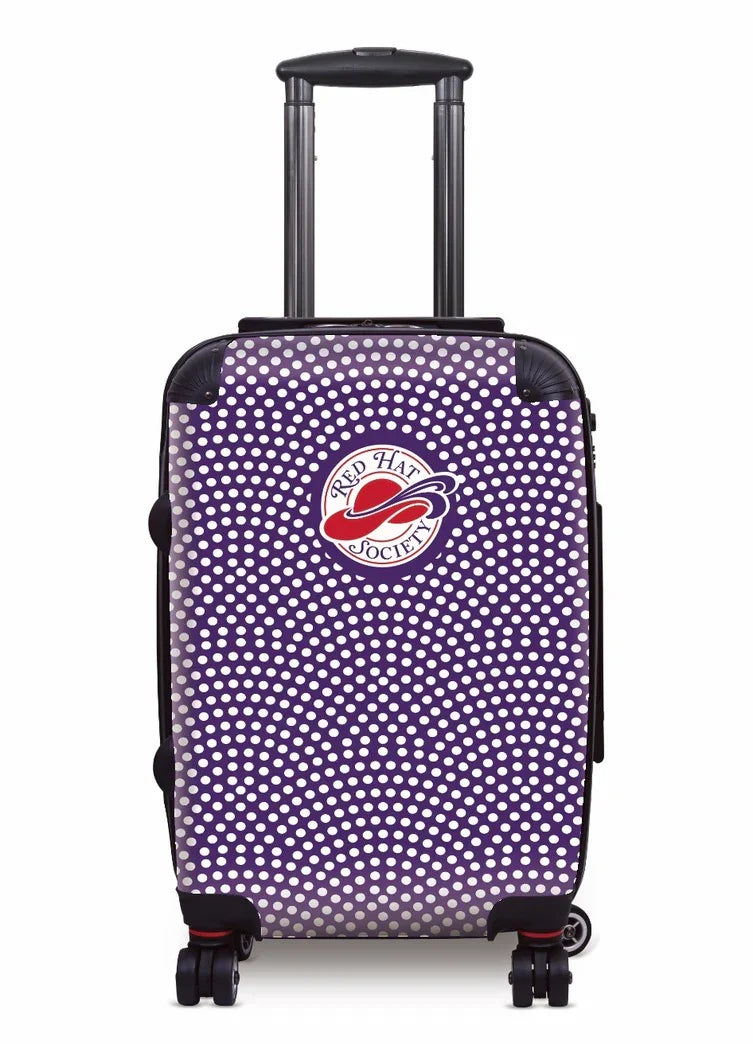 Red Hat Society Carry-on Luggage - Dots Purple Suitcases