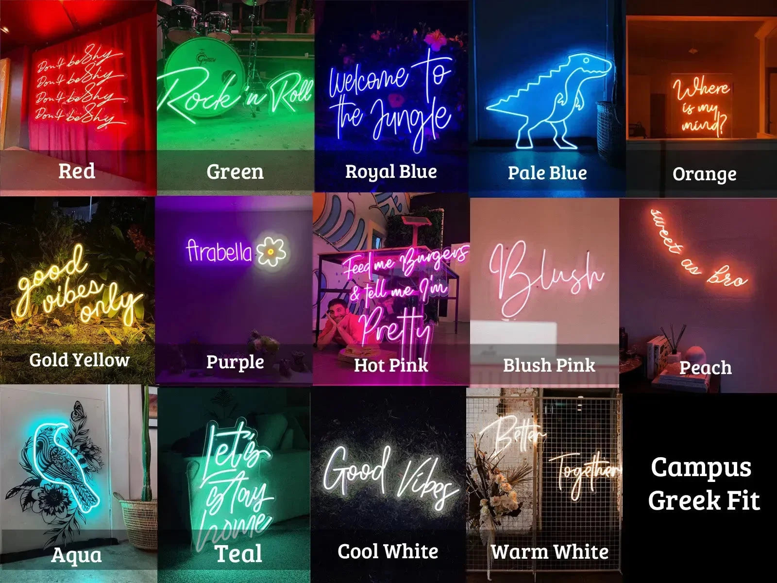 Gamma Phi Beta LED Neon Sign w/ Dimmer Neon Signs