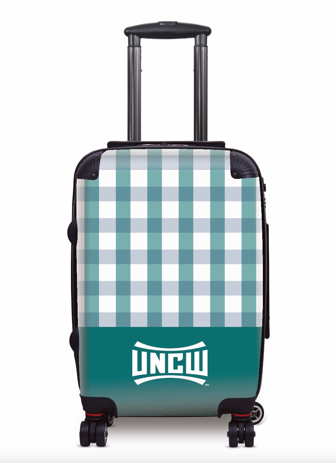 UNCW Carry-on Suitcase - Gingham Teal Suitcases