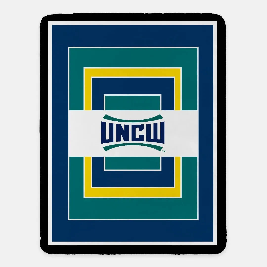 UNCW XL 60x80 Sherpa Throw Blanket - Geo Throw Blankets