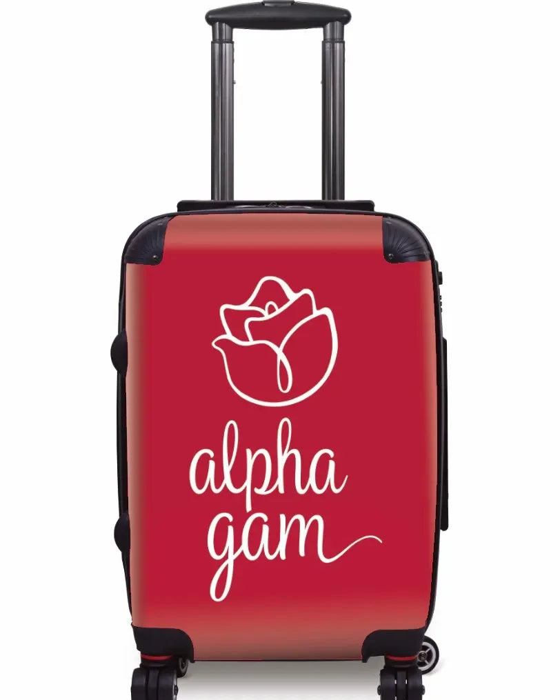 Alpha Gam Carry-on Suitcase -Rose Red Suitcases