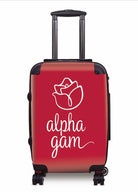 Alpha Gam Carry-on Suitcase -Rose Red Suitcases