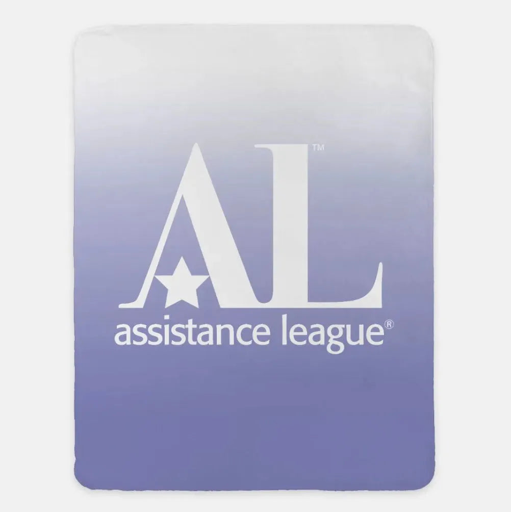 Assistance League XL 60x80 Sherpa Blanket - Gradient Lavender Throw Blankets