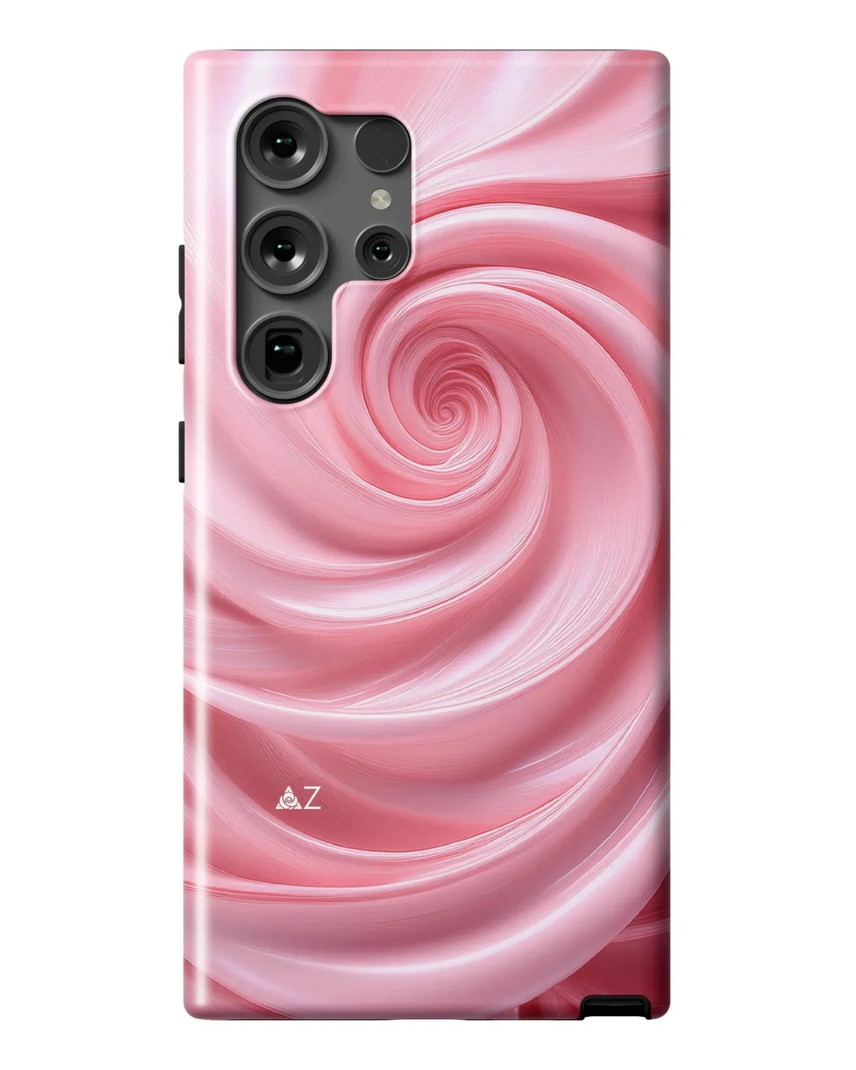 Delta Zeta Samsung Galaxy 24, 23 Mobile Phone Case - Pink Swirl Matte Mobile Phone Cases