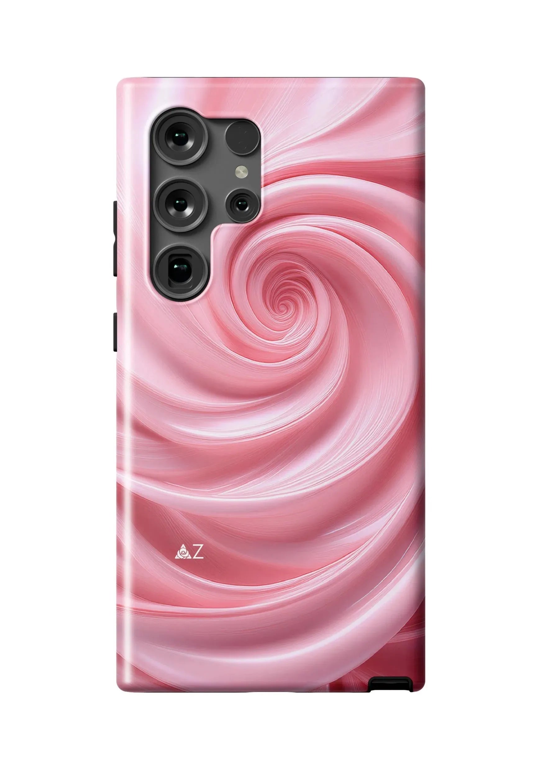 Delta Zeta Samsung Galaxy 24, 23 Mobile Phone Case - Pink Swirl Matte Mobile Phone Cases