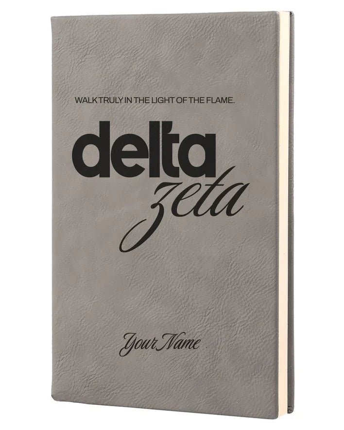 Delta Zeta Personalized Leatherette Notebook Journal | DZ