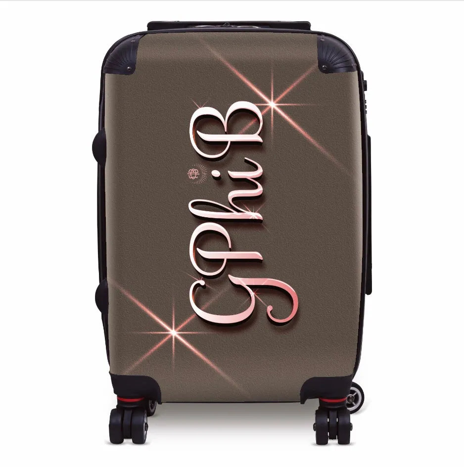 Gamma Phi Beta Carry-on Suitcase - Blush Chrome Suitcases