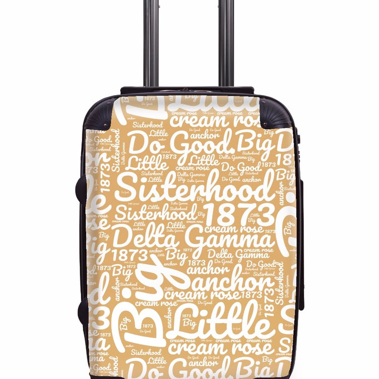 Delta Gamma Carry-on Suitcase - Expression Art Bronze Suitcases