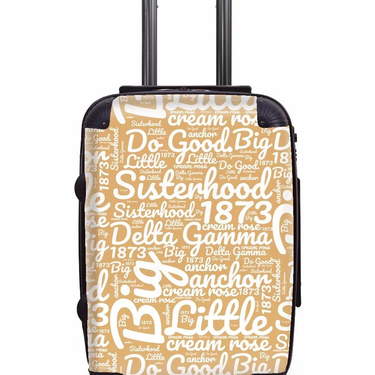 Delta Gamma Carry-on Suitcase - Expression Art Bronze Suitcases