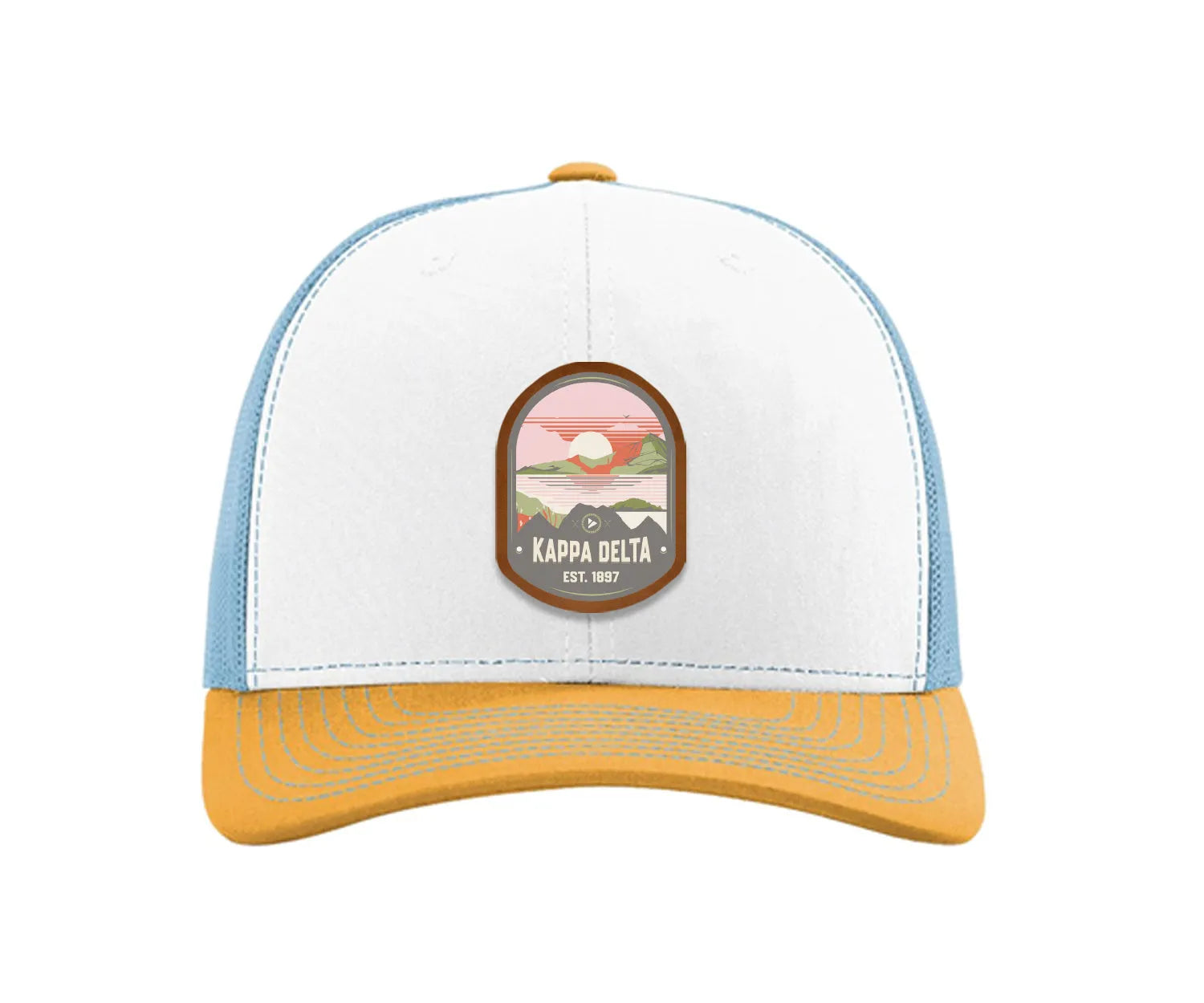 Kappa Delta Richardson 112 UV Print Leatherette Patch Trucker Hat - Ventura Trucker Hat