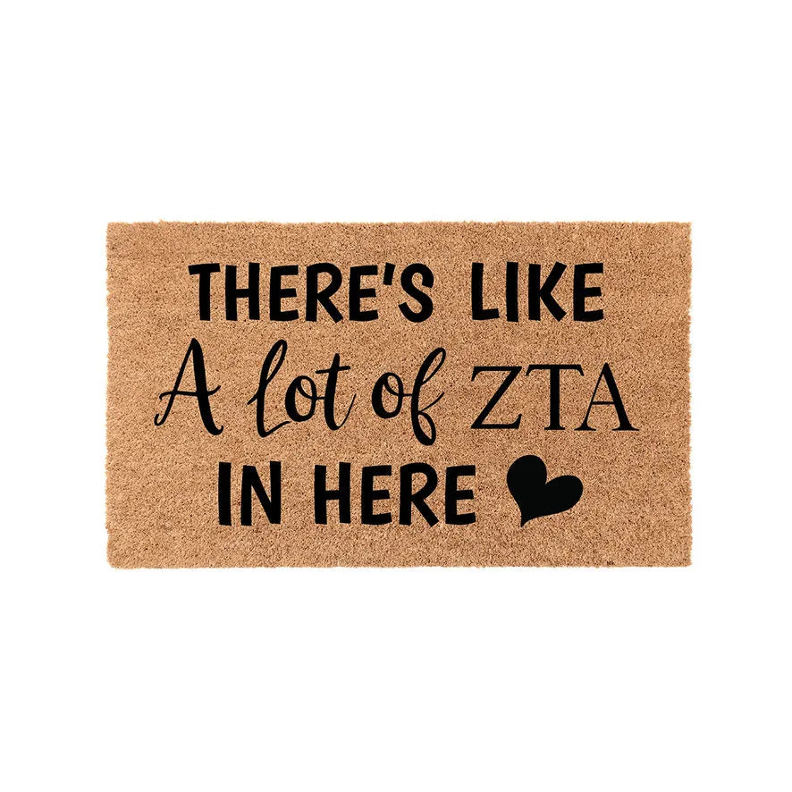 Zeta Tau Alpha Coir Doormat - A Lot of Door Mats