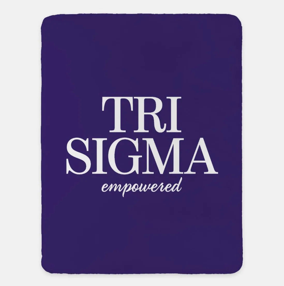 Tri Sigma XL 60x80 Traditional Sherpa Throw Blanket Royal Purple Throw Blankets