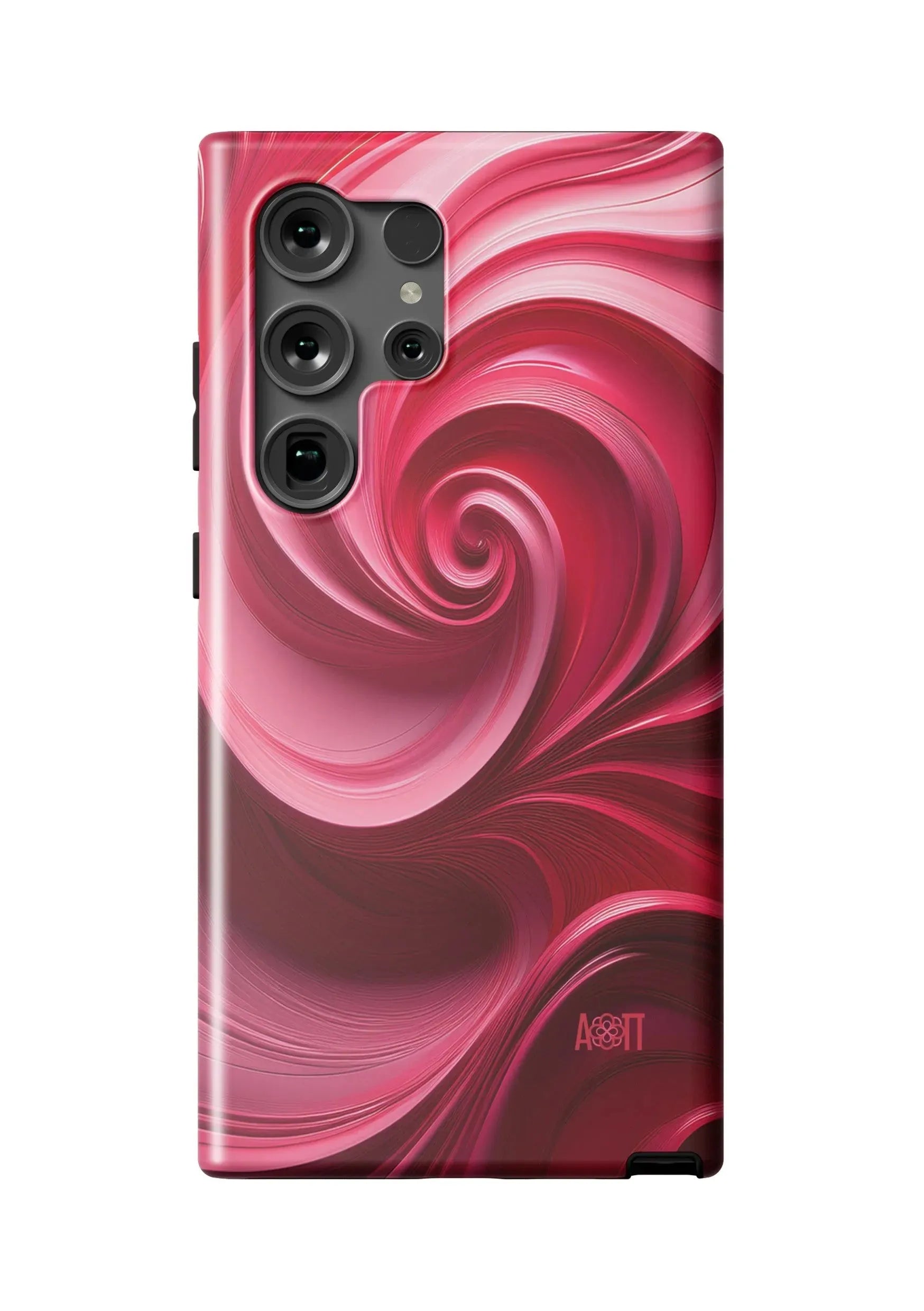 Alpha Omicron Pi Samsung Galaxy 24, 23 Mobile Phone Case - Swirl Matte Mobile Phone Cases